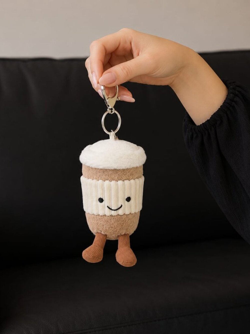 Jellycat Amuseables Coffee To Go Plush Bag Charm Keychain NWT with Bag Cute Gift - Picture 3 of 5